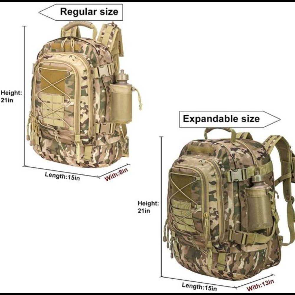 Men Backpack Large Capacity Military Tactical - Picture 6 of 6